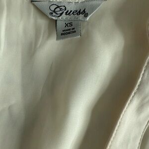 Guess Ivory Satin Blouse XS